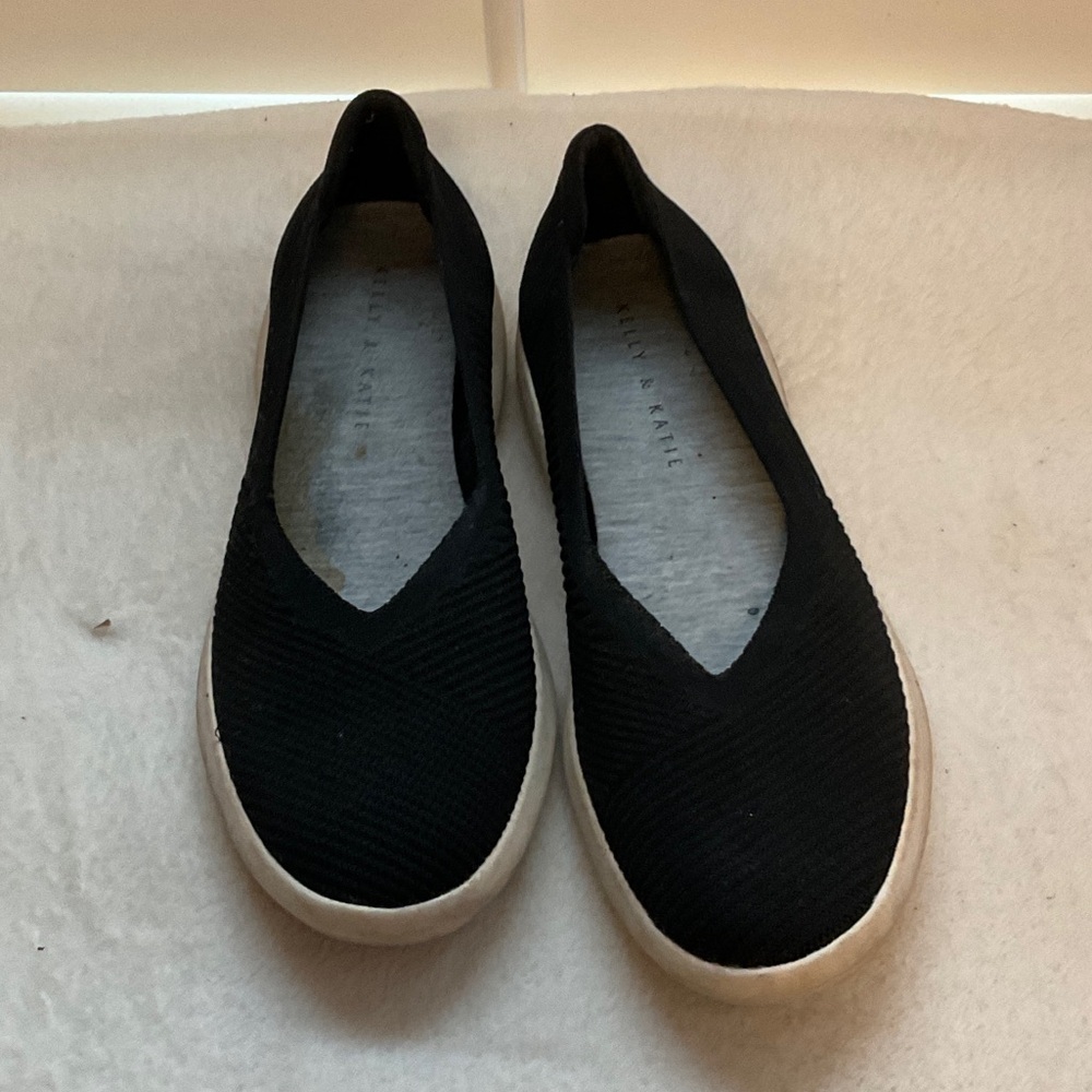Kelly & Katie Black Slip-On Flats